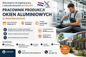 Praca od zaraz w Holandii z zamieszkaniem